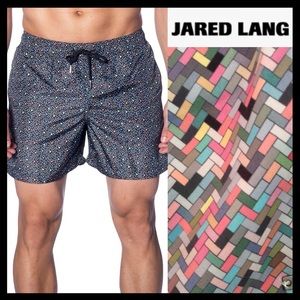 Jared Lang Print Swim Trunks